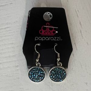 Paparazzi blue bead earrings